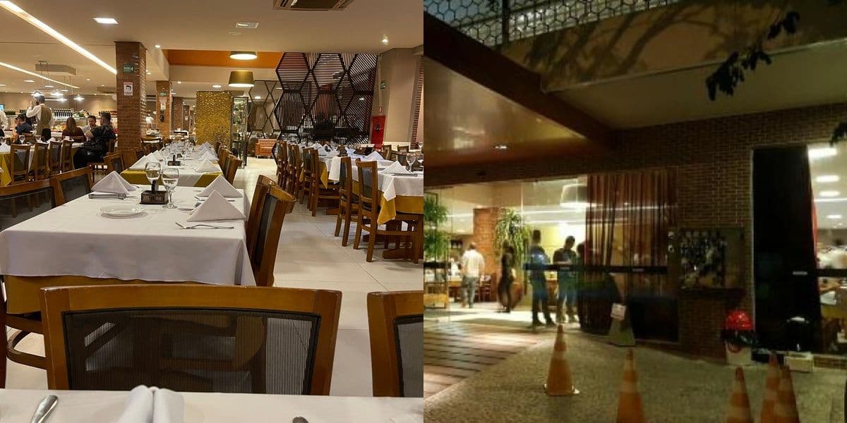A churrascaria ficou interditada por falta de higiene (Reprodução: Montagem TV Foco) A churrascaria ficou interditada por falta de higiene (Reprodução: Montagem TV Foco)