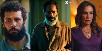 Ramiro, Gentil e Irene em Terra e Paixão (Foto: Reprodução / Globo / Montagem TV Foco)