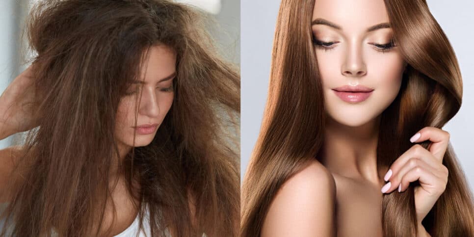 Cabelo liso extremo: Óleo natural antes da chapinha evita ressecamento e quebra dos fios