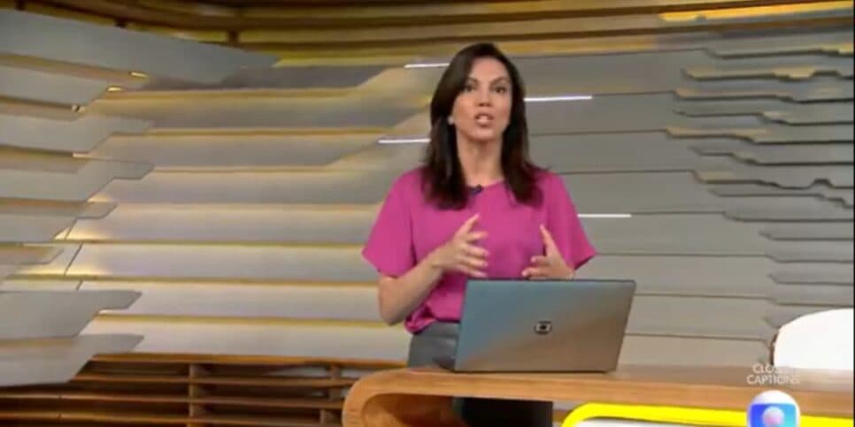Ana Paula Araújo no comando do Bom Dia Brasil (Reprodução: Globo) Ana Paula Araújo no comando do Bom Dia Brasil (Reprodução: Globo)