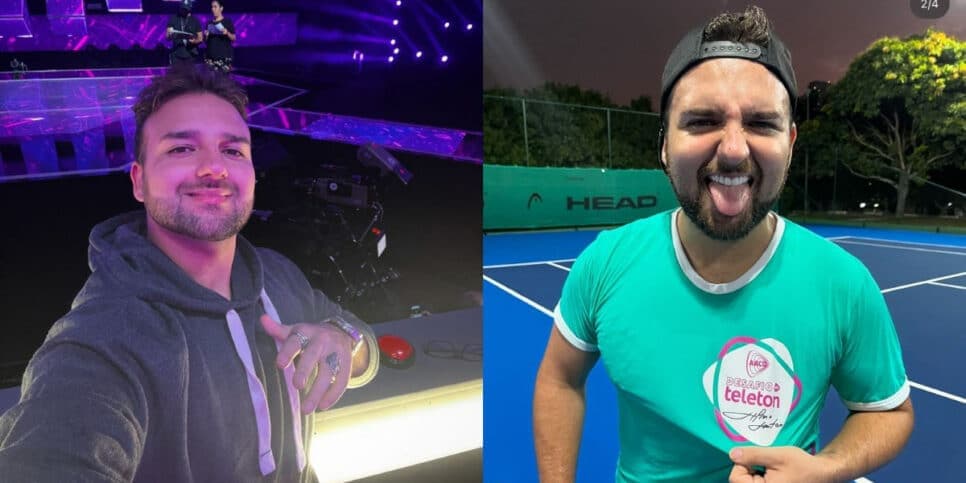 O famoso ator hoje comanda um podcast do SBT (Foto: Reprodução/Montagem TV Foco) O famoso ator hoje comanda um podcast do SBT (Foto: Reprodução/Montagem TV Foco)