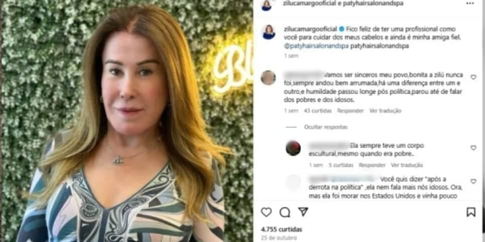 a famosa ex-mulher de Zezé di Camargo foi detonada nas redes sociais (Foto: Reprodução) a famosa ex-mulher de Zezé di Camargo foi detonada nas redes sociais (Foto: Reprodução)
