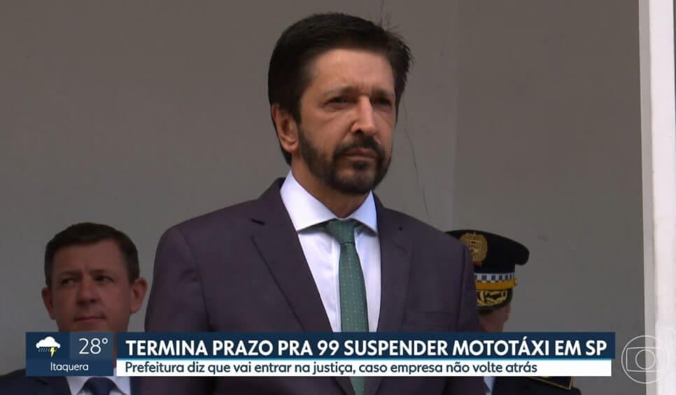 Mesmo com o prazo de suspensão a 99 continuou a oferecer o serviço (Foto Reprodução/Globo) Mesmo com o prazo de suspensão a 99 continuou a oferecer o serviço (Foto Reprodução/Globo)