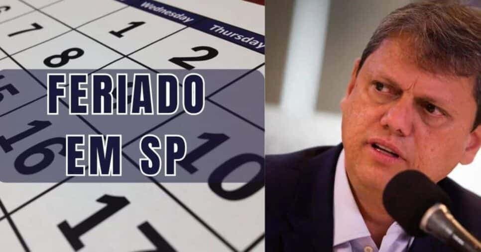 Durante o Governo Tarcísio: Feriado é confirmado na próxima quinta-feira (4/12) em cidades de SP