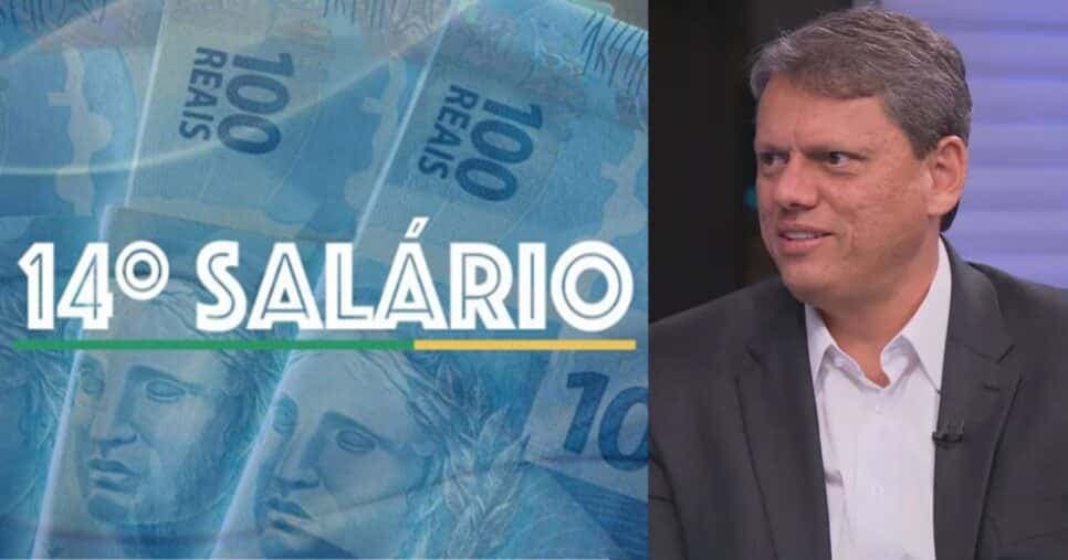 Mais de R$2 mil: Canetada de Tarcísio em SP libera 14º salário à lista de trabalhadores em 2025