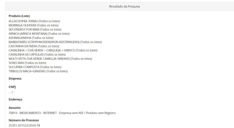 13 chás populares proibidos pela ANVISA pt 1 (Foto Reprodução/ANVISA) 13 chás populares proibidos pela ANVISA pt 1 (Foto Reprodução/ANVISA)