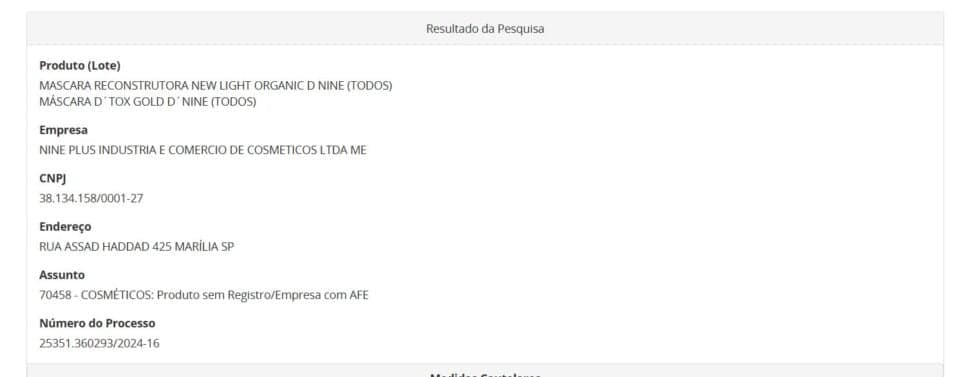 Resolução da ANVISA com ação contra creme de hidratação capilar parte 1 (Foto Reprodução/ANVISA) Resolução da ANVISA com ação contra creme de hidratação capilar parte 1 (Foto Reprodução/ANVISA)