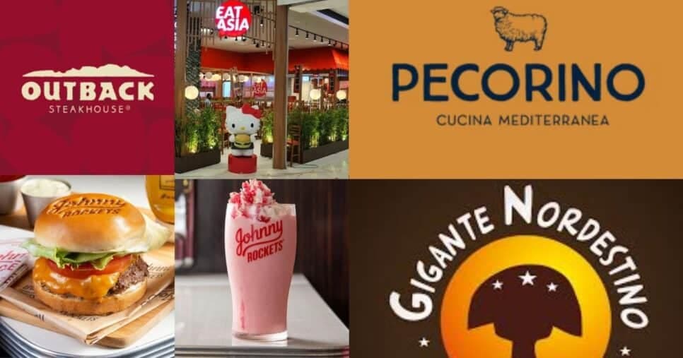 Restaurantes participantes da promoção do estacionamento gratuito do Internacional Shopping Guarulhos (Foto Reprodução/Montagem/Lennita/TV Foco/Logos/ Internet) Restaurantes participantes da promoção do estacionamento gratuito do Internacional Shopping Guarulhos (Foto Reprodução/Montagem/Lennita/TV Foco/Logos/ Internet)