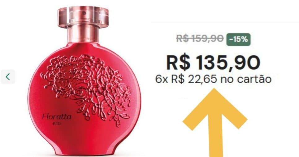 Floratta Red (Foto Reprodução/Montagem/Lennita/TV Foco/Boticário) Floratta Red (Foto Reprodução/Montagem/Lennita/TV Foco/Boticário)