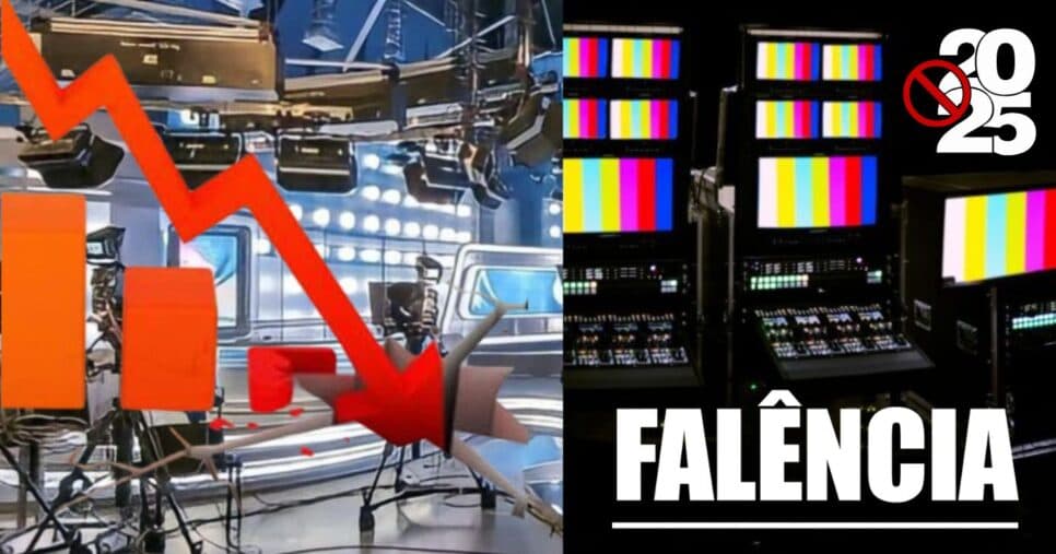 Pedido de falência: Canal de TV agoniza por dívidas e tem fim exigido por gigante em 2025
