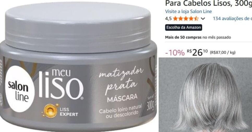 Máscara Matizadora Salon Line Meu Liso Prata