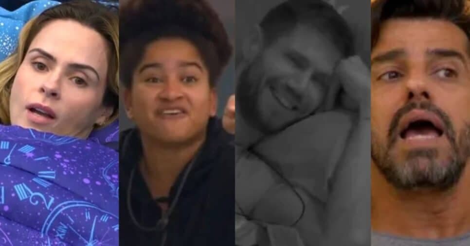 Pós eliminação tem barraco de Cowboy, Ana Paula separada de Milena e Jonas sugerindo edredom com Jordana