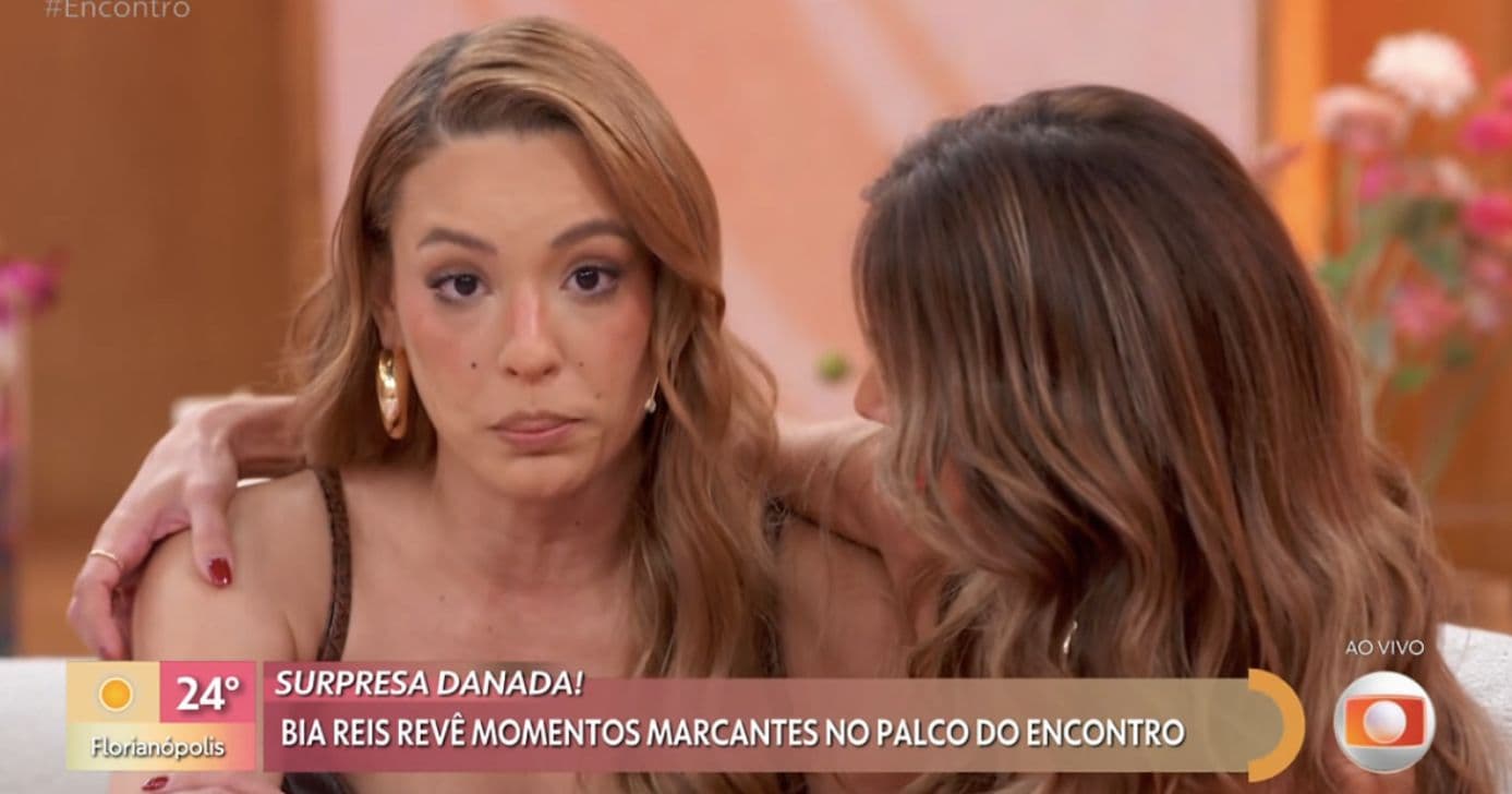 Beatriz Reis e Patrícia Poeta no Encontro (Foto: Reprodução / Globo) Beatriz Reis e Patrícia Poeta no Encontro (Foto: Reprodução / Globo)