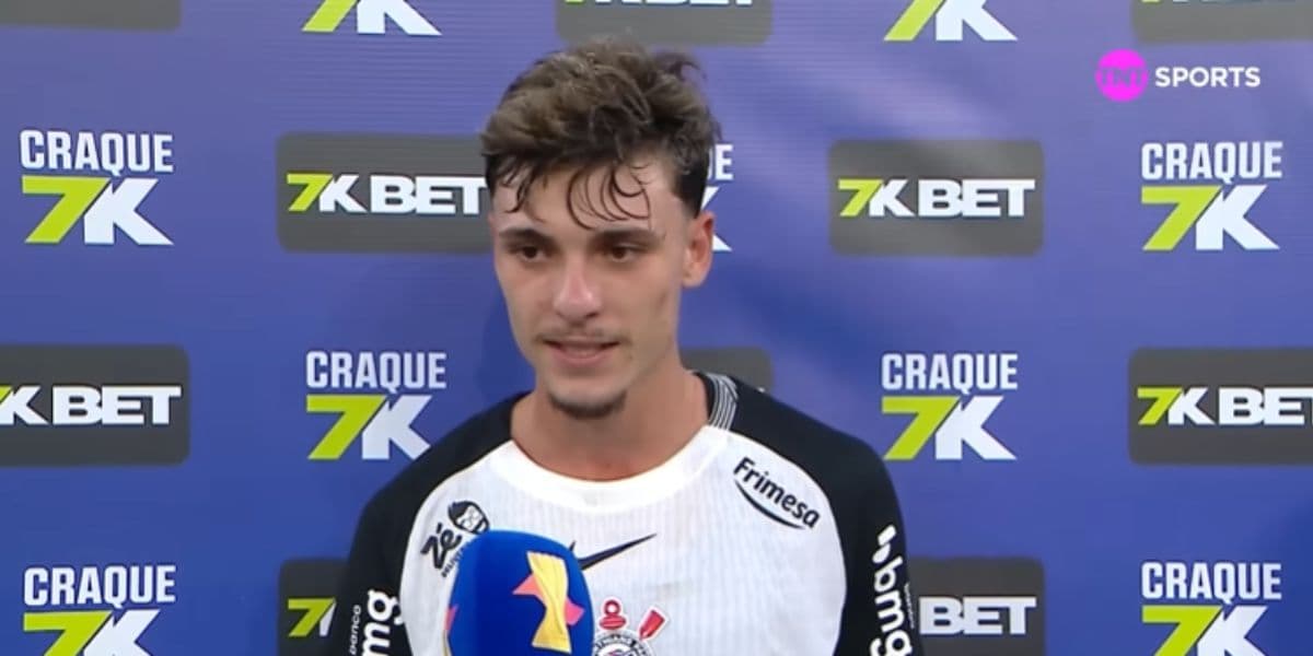 Breno Bidon tem apenas 21 anos de idade e é uma joia do Corinthians (Reprodução: TNT Sports)
