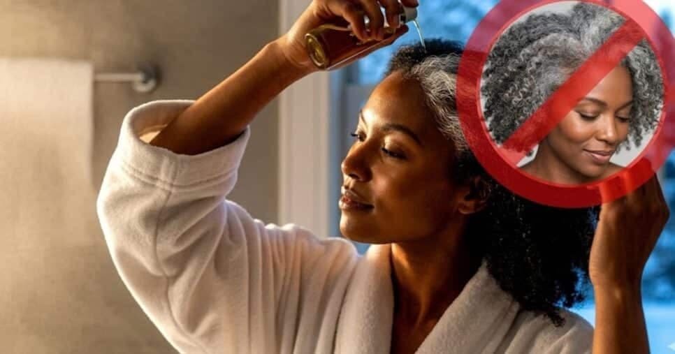 Adeus, tinta: 3 óleos naturais revertem até o último fio grisalho sem gastar no salão