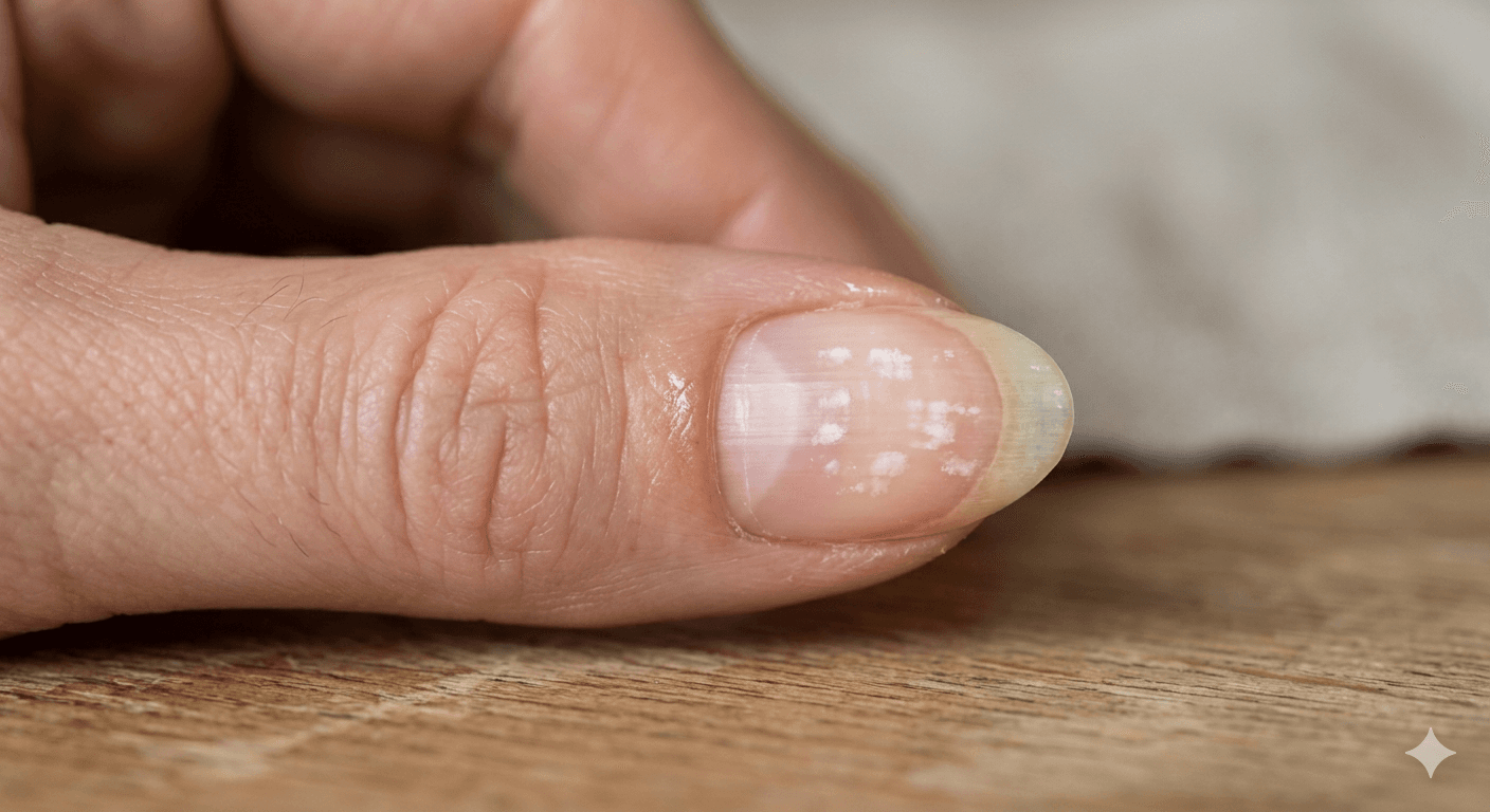 Unhas com manchas brancas (Foto: Montagem TV Foco / GMN)