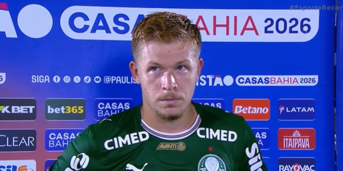 Bruno Fuchs no Palmeiras (Reprodução: Record) Bruno Fuchs no Palmeiras (Reprodução: Record)