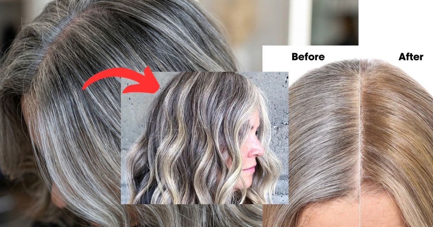 Balayage Greige é uma técnica para quem quer disfarçar os grisalhos com elegância (Foto Reprodução/Montagem/Lennita/TV Foco/Pinterest)