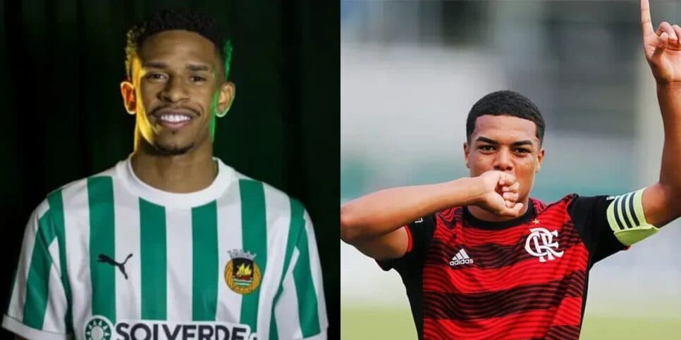 André Luiz e Igor Jesus vendidos ao Estrela Amadora em 2024 (Reprodução: Gilvan de Souza) André Luiz e Igor Jesus vendidos ao Estrela Amadora em 2024 (Reprodução: Gilvan de Souza)