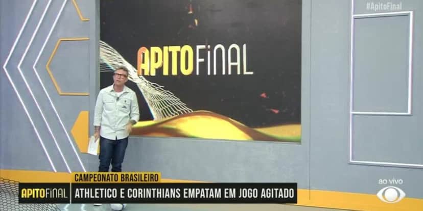 Neto no comando do Apito Final (Reprodução: Band) Neto no comando do Apito Final (Reprodução: Band)