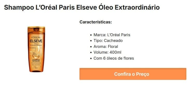 Elseve Óleo Extraordinário (Foto: Reprodução / Amazon)
Elseve Óleo Extraordinário (Foto: Reprodução / Amazon)