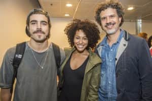 Workshop da novela 'Novo Mundo' - Caio Castro, Sheron Menezes e o diretor André Câmara (Foto: Globo/Mauricio Fidalgo) Workshop da novela 'Novo Mundo' - Caio Castro, Sheron Menezes e o diretor André Câmara (Foto: Globo/Mauricio Fidalgo)