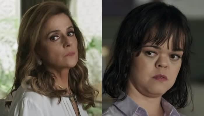 Sophia (Marieta Severo) e Estela (Juliana Caldas) em cenas de O Outro Lado do Paraíso (Foto: Divulgação/Globo) Sophia (Marieta Severo) e Estela (Juliana Caldas) em cenas de O Outro Lado do Paraíso (Foto: Divulgação/Globo)