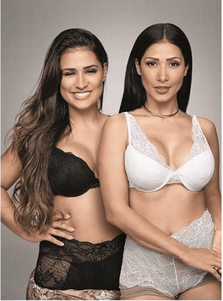 Simone e a irmã de lingerie. Foto - reprodução. Simone e a irmã de lingerie. Foto - reprodução.
