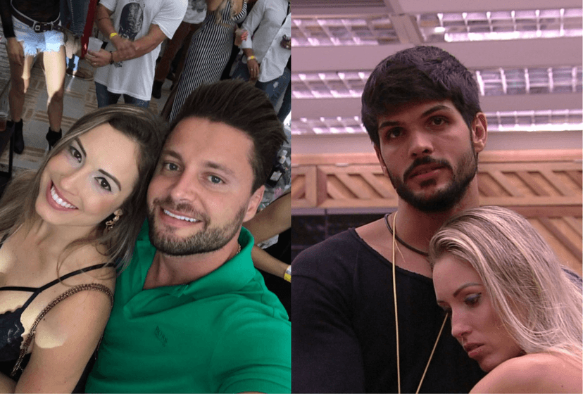 Jessica e namorado à esquerda e Jessica e Lucas à direita no BBB18 (Foto montagem: TV Foco) Jessica e namorado à esquerda e Jessica e Lucas à direita no BBB18 (Foto montagem: TV Foco)