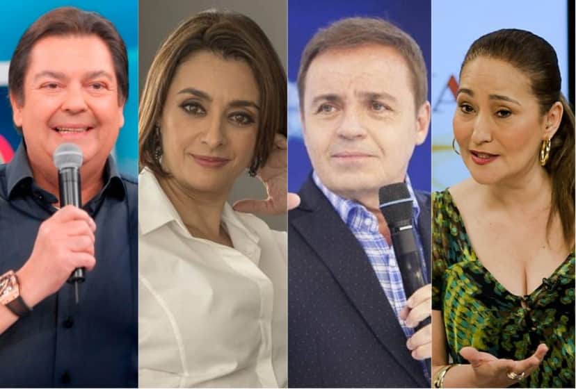 Faustão, Catia Fonseca, Gugu e Sonia Abrão já protagonizaram momentos únicos na nossa TV (Foto montagem: TV Foco) Faustão, Catia Fonseca, Gugu e Sonia Abrão já protagonizaram momentos únicos na nossa TV (Foto montagem: TV Foco)