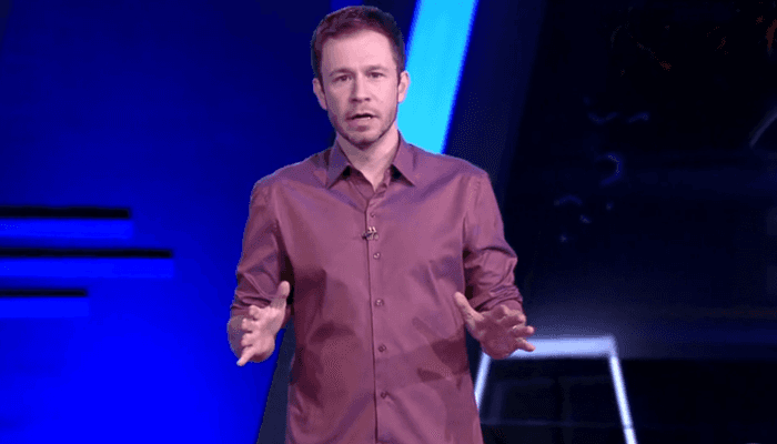 O apresentador Tiago Leifert no BBB18 (Foto: Reprodução/Globo) O apresentador Tiago Leifert no BBB18 (Foto: Reprodução/Globo)