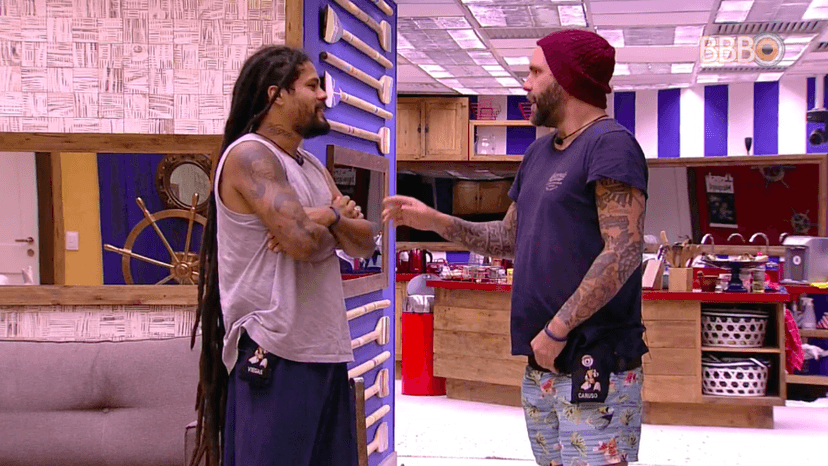 Caruso e Viegas no BBB18 (Foto: Reprodução) Caruso e Viegas no BBB18 (Foto: Reprodução)