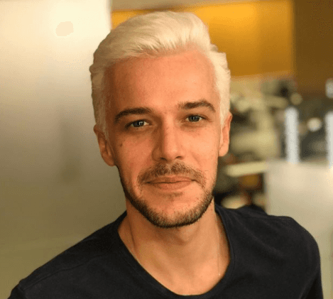 Jayme Matarazzo está com o cabelo platinado (Foto: Reprodução/Instagram) Jayme Matarazzo está com o cabelo platinado (Foto: Reprodução/Instagram)