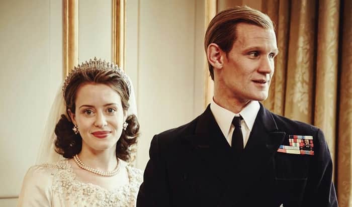Claire Foy e Matt Smith na série The Crown, da Netflix. (Foto: Divulgação) Claire Foy e Matt Smith na série The Crown, da Netflix. (Foto: Divulgação)