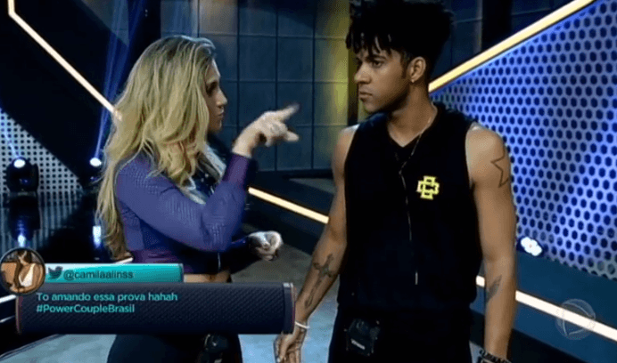 Nadja e D'Black no Power Couple (Foto: Reprodução) Nadja e D'Black no Power Couple (Foto: Reprodução)
