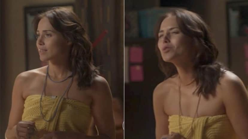 Etiqueta na toalha some misteriosamente em Segundo Sol (Foto: Reprodução) Etiqueta na toalha some misteriosamente em Segundo Sol (Foto: Reprodução)