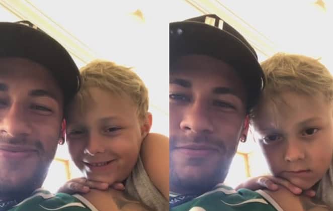 Neymar e filho (Foto: Reprodução/ Instagram Stories) Neymar e filho (Foto: Reprodução/ Instagram Stories)
