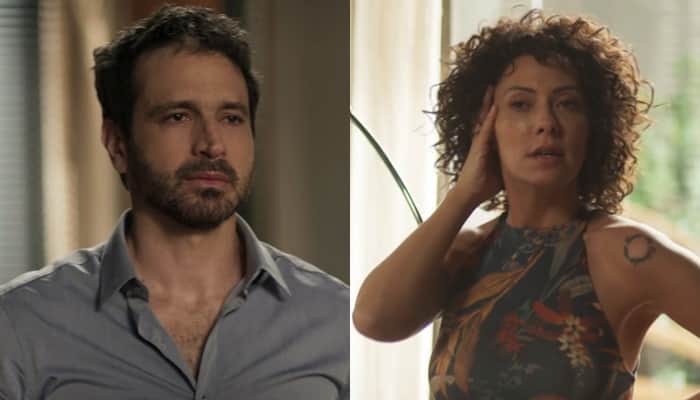 Edgar (Caco Ciocler) e Cacau (Fabiula Nascimento) em cena de Segundo Sol (Foto: Reprodução/Globo) Edgar (Caco Ciocler) e Cacau (Fabiula Nascimento) em cena de Segundo Sol (Foto: Reprodução/Globo)