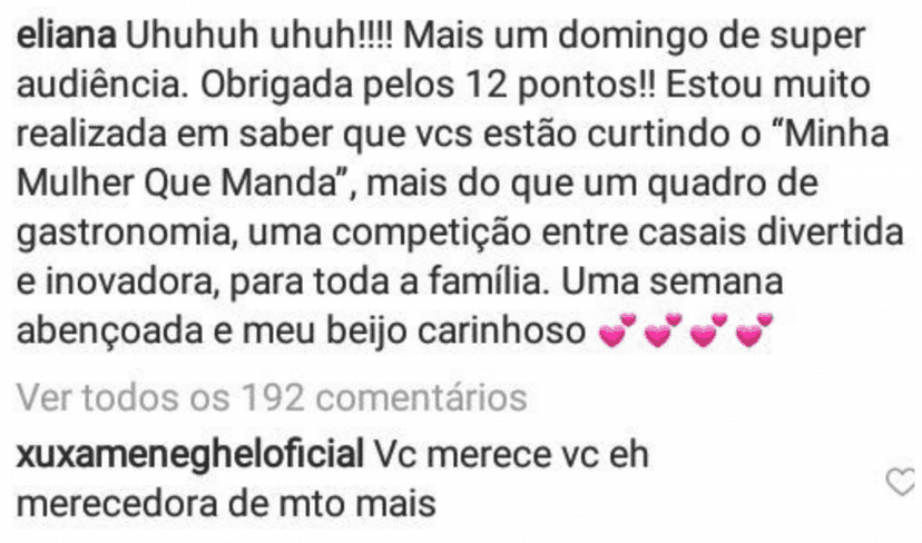 Xuxa comemorou boa audiência de Xuxa (Foto reprodução) Xuxa comemorou boa audiência de Xuxa (Foto reprodução)