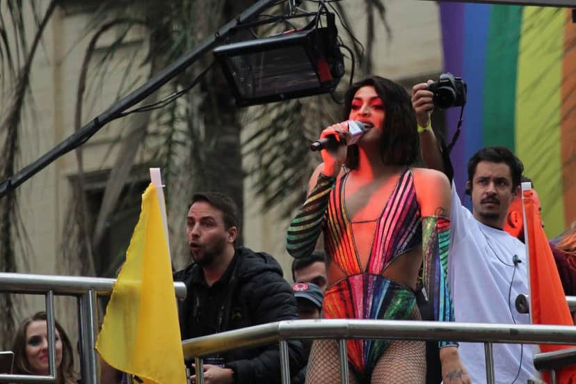 Pabllo Vittar na parada gay 2018 (Foto: Reprodução) Pabllo Vittar na parada gay 2018 (Foto: Reprodução)