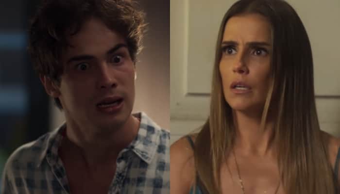 Valentim (Danilo Mesquita) e Karola (Deborah Secco) em Segundo Sol (Foto: Reprodução/Globo) Valentim (Danilo Mesquita) e Karola (Deborah Secco) em Segundo Sol (Foto: Reprodução/Globo)
