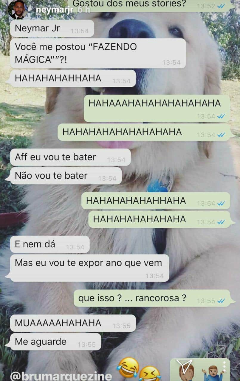 Conversa entre Neymar e Marquezine (Foto: Reprodução/Instagram) Conversa entre Neymar e Marquezine (Foto: Reprodução/Instagram)