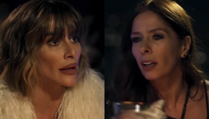 Betina (Cleo) e Zelda (Adriane Galisteu) em cena de O Tempo Não Para (Foto: Reprodução/Globo) Betina (Cleo) e Zelda (Adriane Galisteu) em cena de O Tempo Não Para (Foto: Reprodução/Globo)