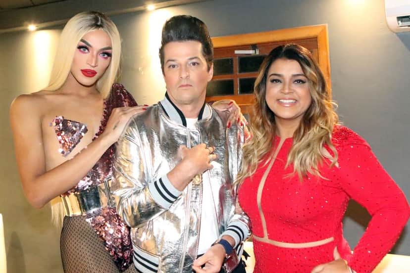 Pabllo Vittar, Crô (Marcelo Serrado) e Preta Gil (Foto: Eny Miranda / Divulgação) Pabllo Vittar, Crô (Marcelo Serrado) e Preta Gil (Foto: Eny Miranda / Divulgação)
