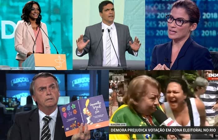 Eleições 2018 tem momentos marcantes na TV brasileira (Foto: Divulgação/Emissoras/Montagem/TV Foco) Eleições 2018 tem momentos marcantes na TV brasileira (Foto: Divulgação/Emissoras/Montagem/TV Foco)
