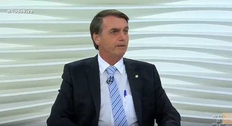 Bolsonaro quando esteve no Roda Viva (Foto: Divulgação) Bolsonaro quando esteve no Roda Viva (Foto: Divulgação)