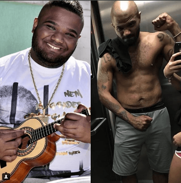 Antes e depois do Arlindinho, filho de Arlindo Cruz (Foto: Reprodução) Antes e depois do Arlindinho, filho de Arlindo Cruz (Foto: Reprodução)