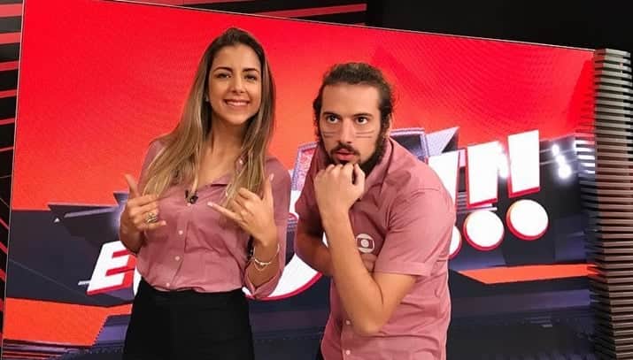 É Gol, comandado por Domitila Becker e Lucas Strabko, pode sair do ar no SporTV. (Foto: Reprodução/Instagram) É Gol, comandado por Domitila Becker e Lucas Strabko, pode sair do ar no SporTV. (Foto: Reprodução/Instagram)
