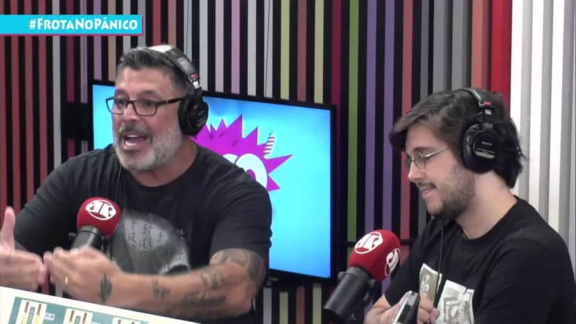 Alexandre Frota e o jornalista Joel Pinheiro da Fonseca (Foto: Reprodução/YouTube) Alexandre Frota e o jornalista Joel Pinheiro da Fonseca (Foto: Reprodução/YouTube)