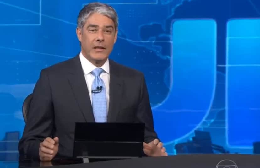William Bonner no comando do Jornal Nacional (Foto: Reprodução/Globo) William Bonner no comando do Jornal Nacional (Foto: Reprodução/Globo)